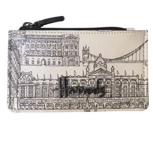 Harrods London Skyline Coin Purse Pouch Zip Card Holder